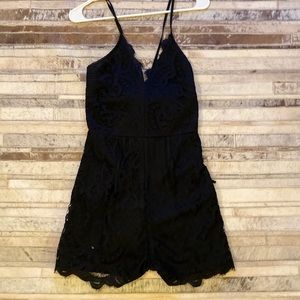 Spaghetti Strap Lace Corset Romper